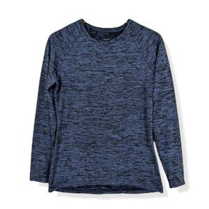 Cuddl Duds Blue Fleece Lined Thermal Long Sleeve Shirt Women's Medium